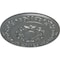 Ekena Millwork Sydney Ceiling Medallion (Fits Canopies up to 5 3/4"), Hand-Painted Platinum, 27 3/4"OD x 2"P CM27SYPLS - alternate 4